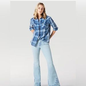 Wrangler essential long sleeve rancher